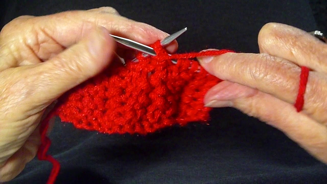 GARTER LACE STITCH-thick yarn