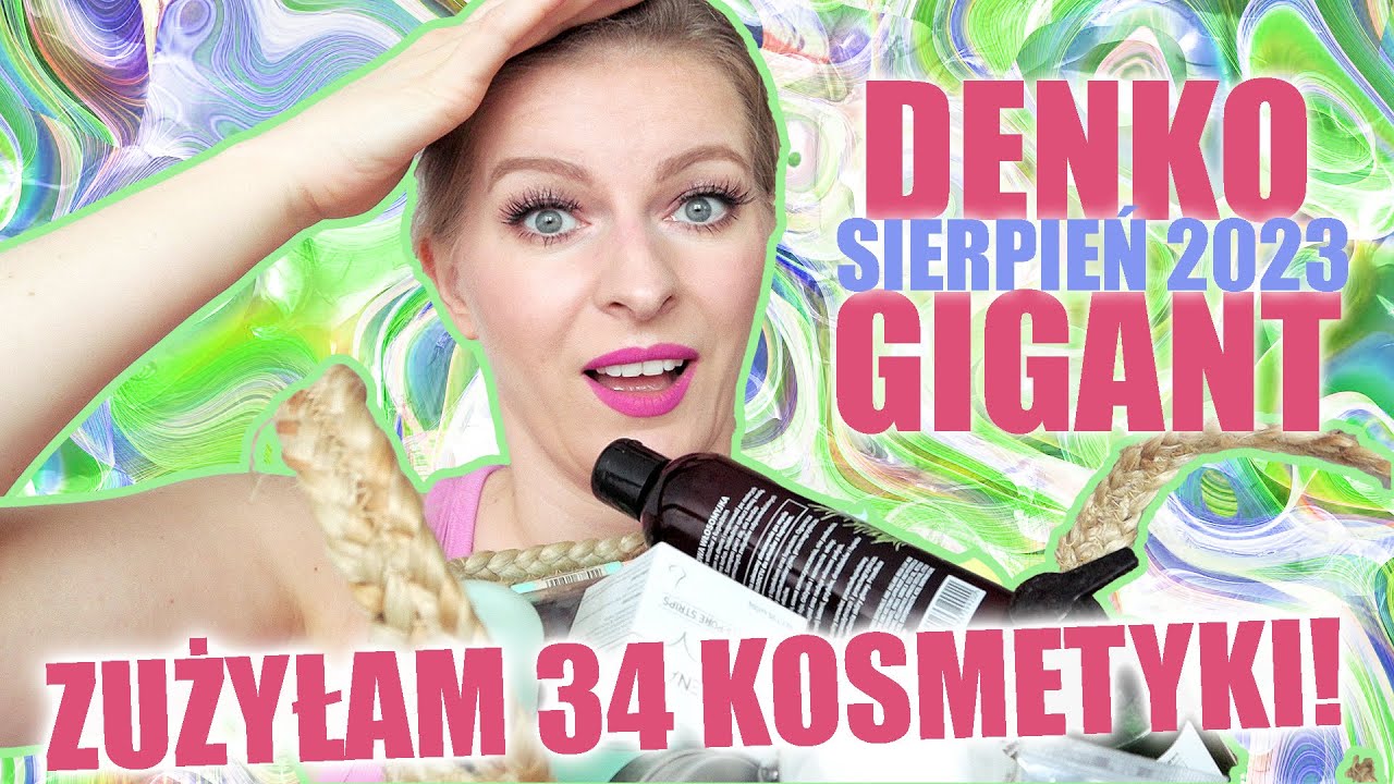 OGROOOOMNE DENKO KOSMETYCZNE SIERPIEŃ 2023 😱 Zużyłam 34 kosmetyki!