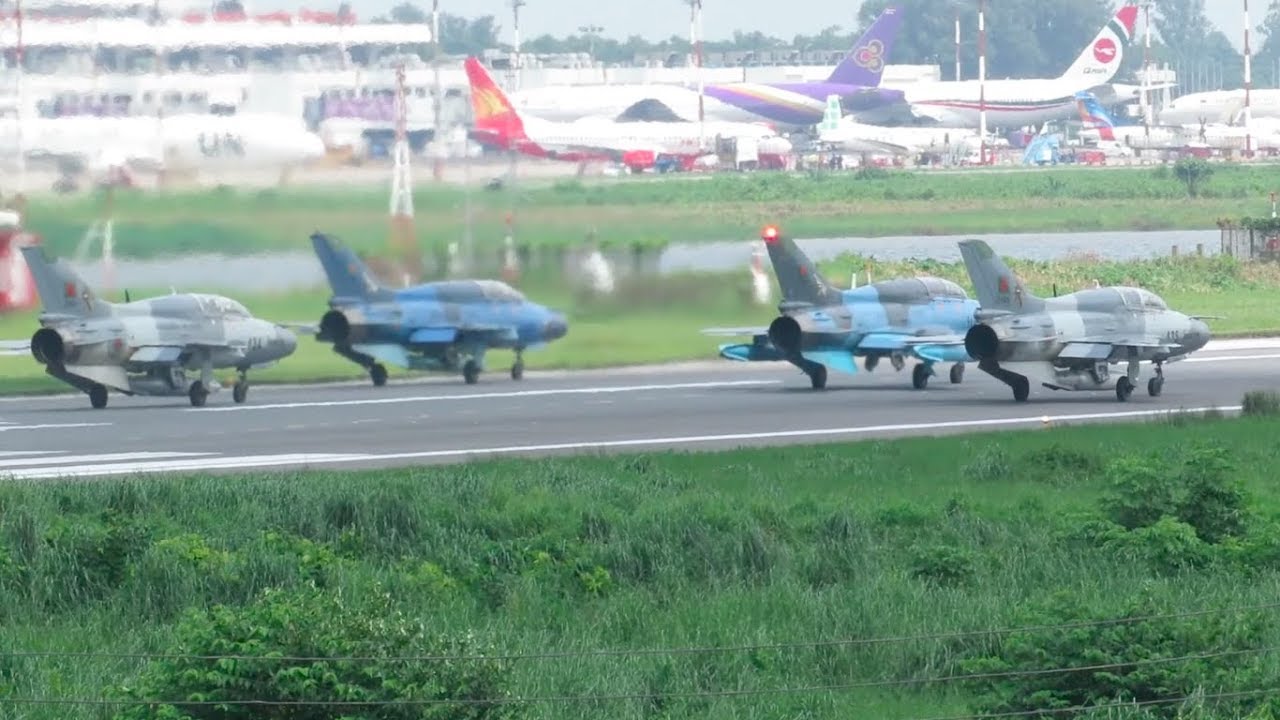 [HD] Plane Spotting @ Hazrat Shahjalal Int'l Airport, Dhaka: Episode-139 (4 BAF F-7 Fighter Jets)