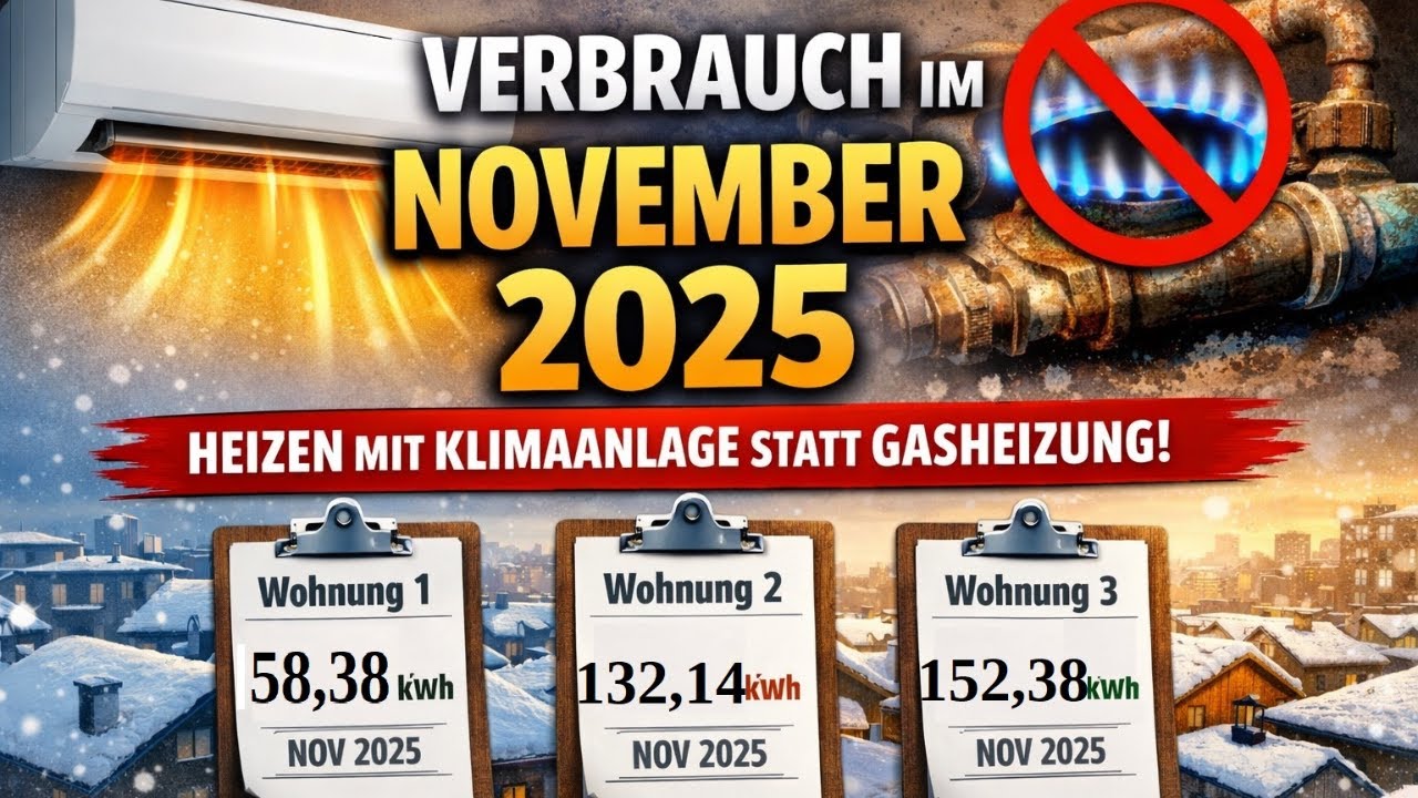So teuer war Heizen mit Klimaanlage im November 2025