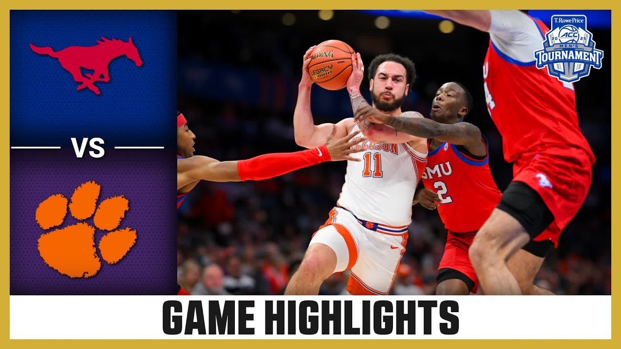SMU vs. Clemson Game Highlights | 2025 T. Rowe Price ACC Men's Basketball Tournament