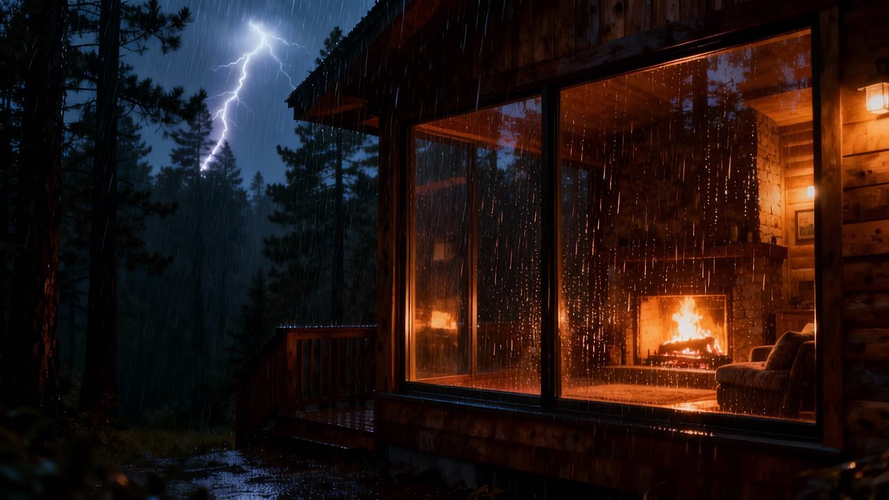8 Hours of Gentle Rain with Distant Thunder — Deep Sleep & Relaxation