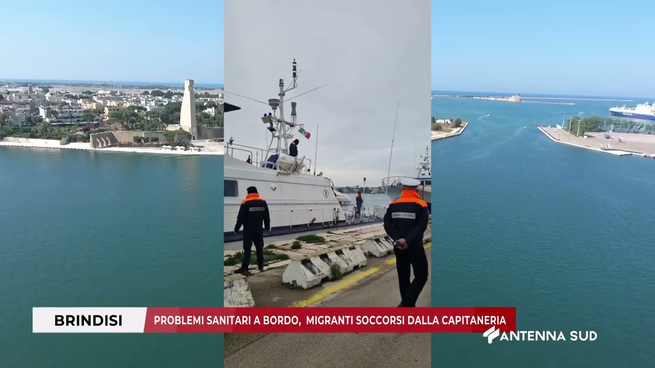 14 FEBBRAIO 2026 - BRINDISI - PROBLEMI SANITARI A BORDO,  MIGRANTI SOCCORSI DALLA CAPITANERIA