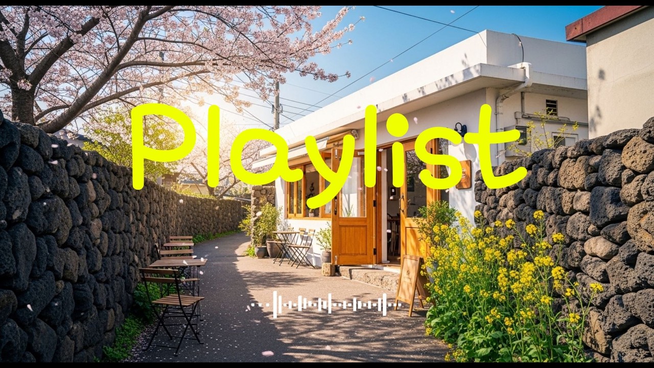 [Playlist] ☕ 혼저옵서예, 🥤커피 한잔하고 쉬엄쉬엄 갑서 🌸 제주 돌담길 감성카페,  | 봄 재즈 카페음악 · 매장음악