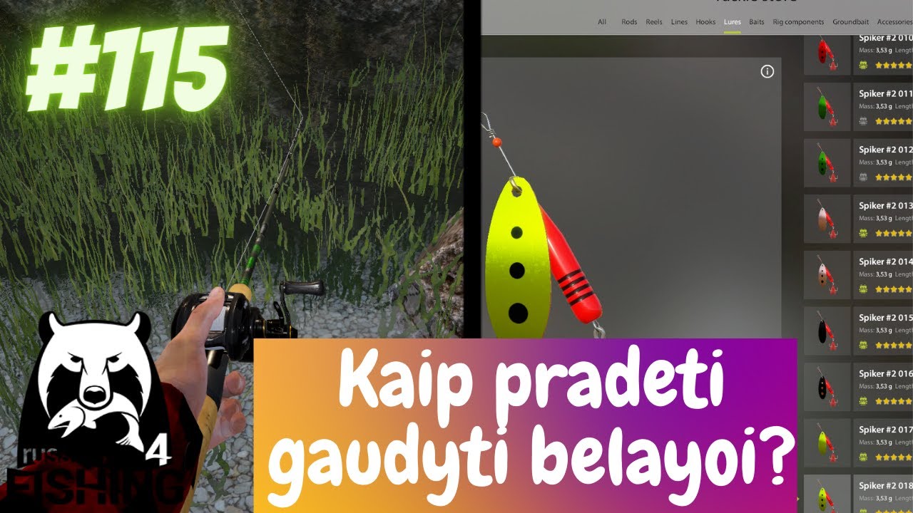 Kaip pradėti gaudyti belayoi!? spotai,setupai,blizgės. #115 Russian fishing 4