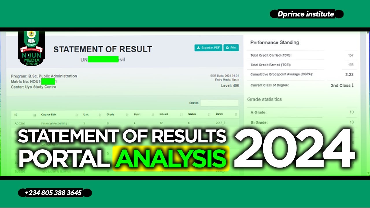 Unveiling NOUN Results with 100% Portal Analysis | 2024