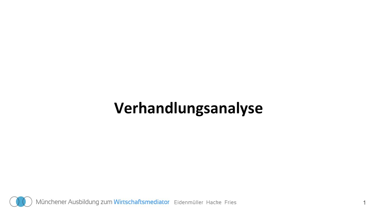 Verhandlungsanalyse