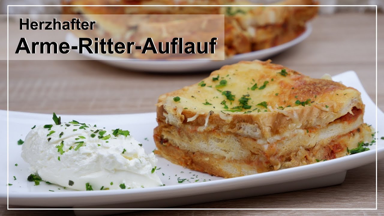 Herzhafter Arme-Ritter-Auflauf (Pizza Art) | Schnell | Einfach | Resteverwertung | SinahsBackwahn