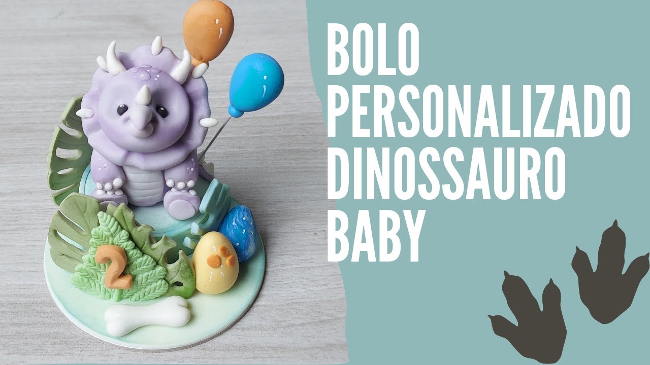 Bolo bombom personalizado dinossauro baby