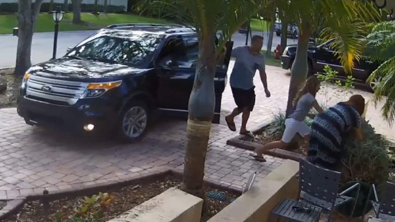 LiveLeak - The Great Christmas Catch Man vs Car