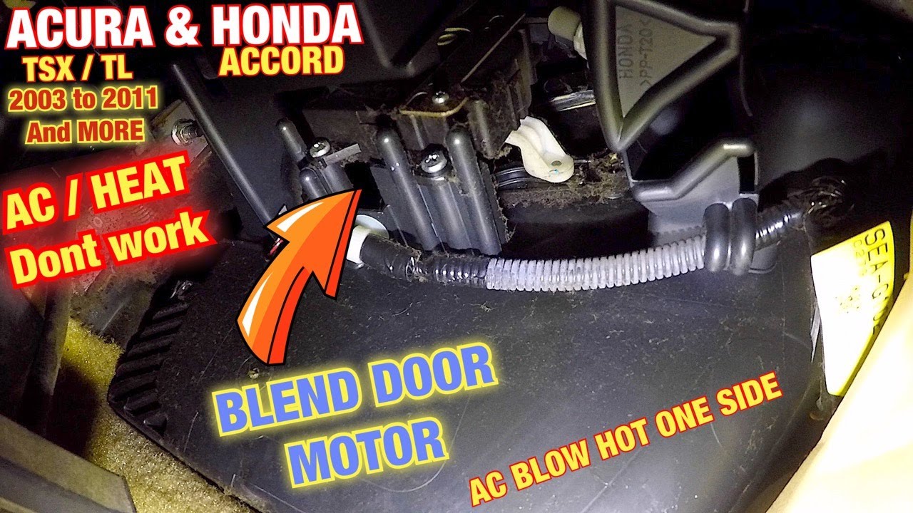 Acura TSX / TL или Accord 2003–2011 гг. Кондиционер дует горячим со стороны водителя. Проблемы с ...