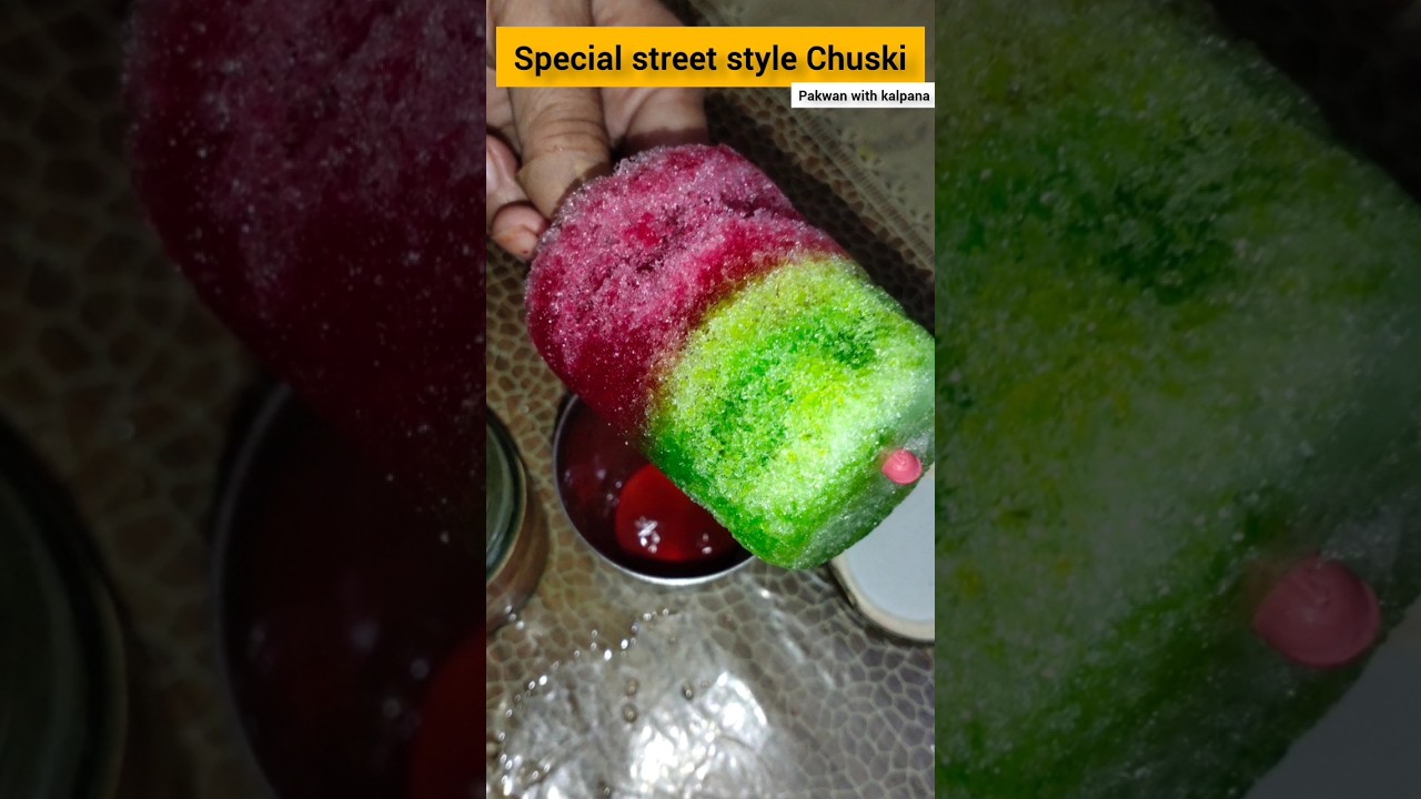 Street Style Chuski recipe | Khatti Meethi Chuski | Ice-cream recipe #chuski #khattimeethi #shorts