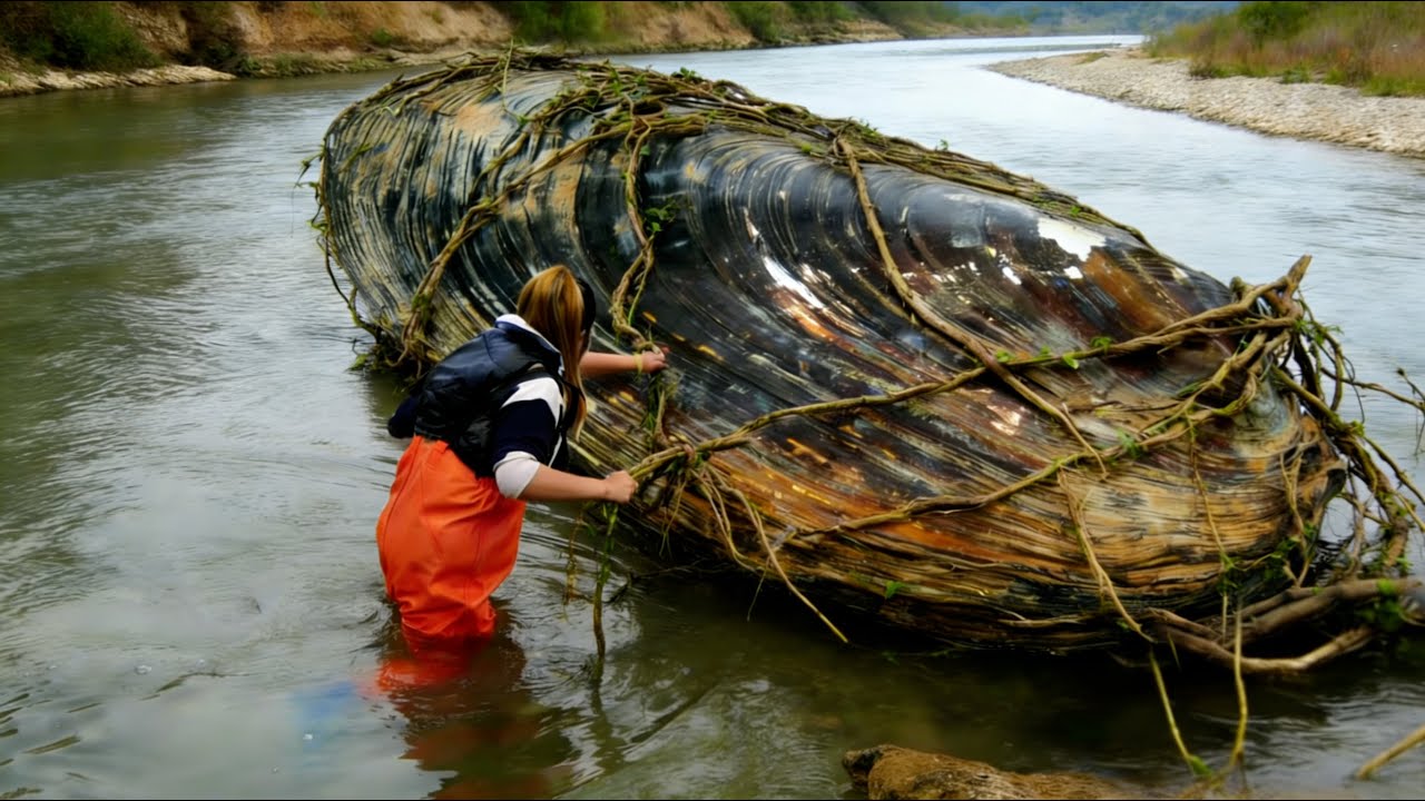 The girl excavates the treasure trove of mutated giant clams and gains the wealth of rare pearls