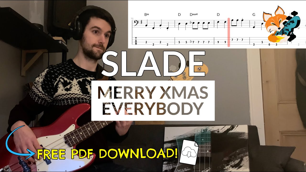 Slade - Merry Xmas Everybody (Bass Cover) | Bass Tab Download
