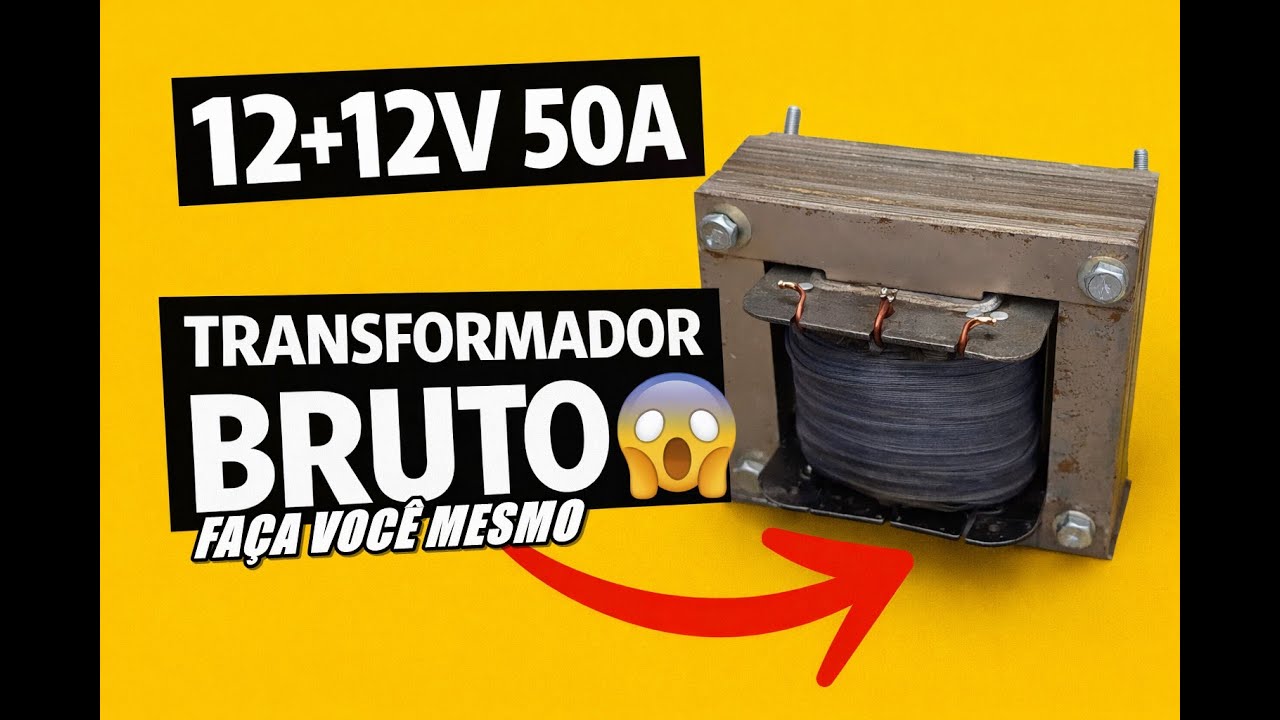 Enrolando Transformador 12+12V 50A pra Som Automotivo 🔥 Passo a Passo