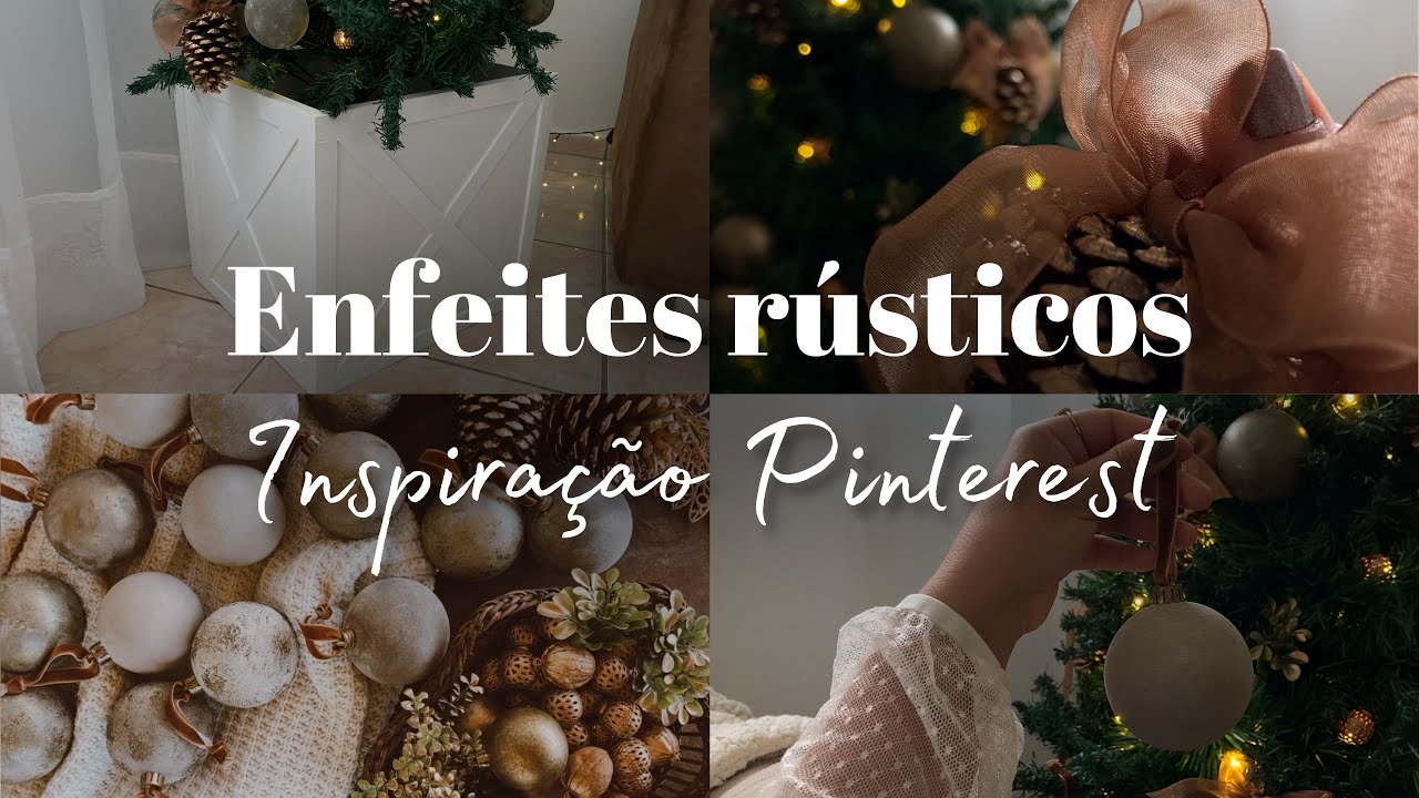 Especial de Natal: DIY Enfeites Rústicos para Árvore com Estética Rustic Chic Pinterest