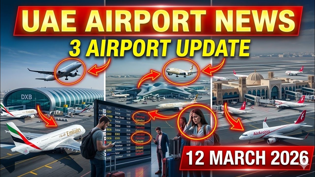 UAE Airport News Today | Dubai, Abu Dhabi & Sharjah Flight Update 12 March 2026
