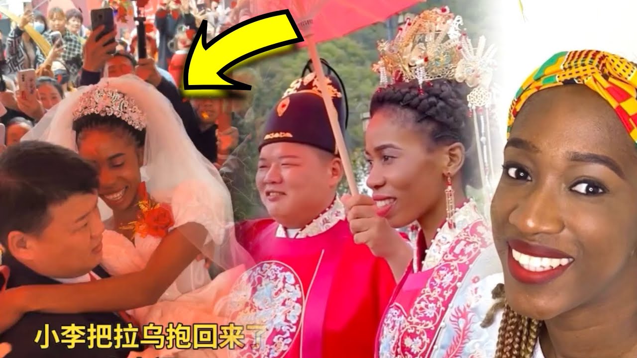 BLACK GIRL AND CHINESE MAN GET MARRIED IN GRAND STYLE!!! 🥰❤️ | Interracial marriage