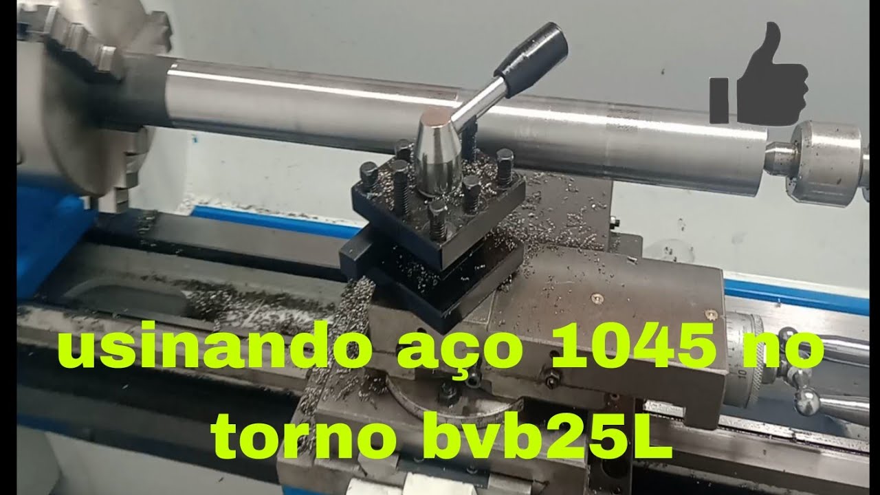 fazendo usinagem no aço 1045 com torno                                  fortg bvb25L