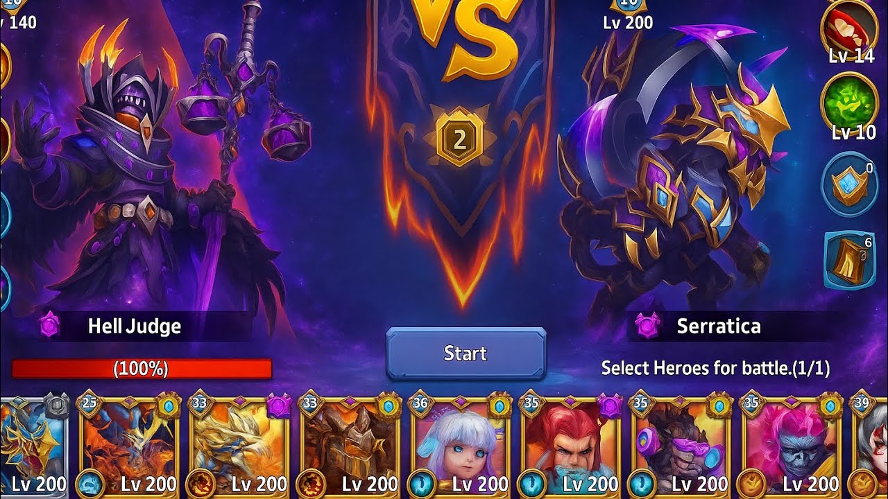 Castle Clash - Epic Battle. How To Beat Hell Judge ?!?