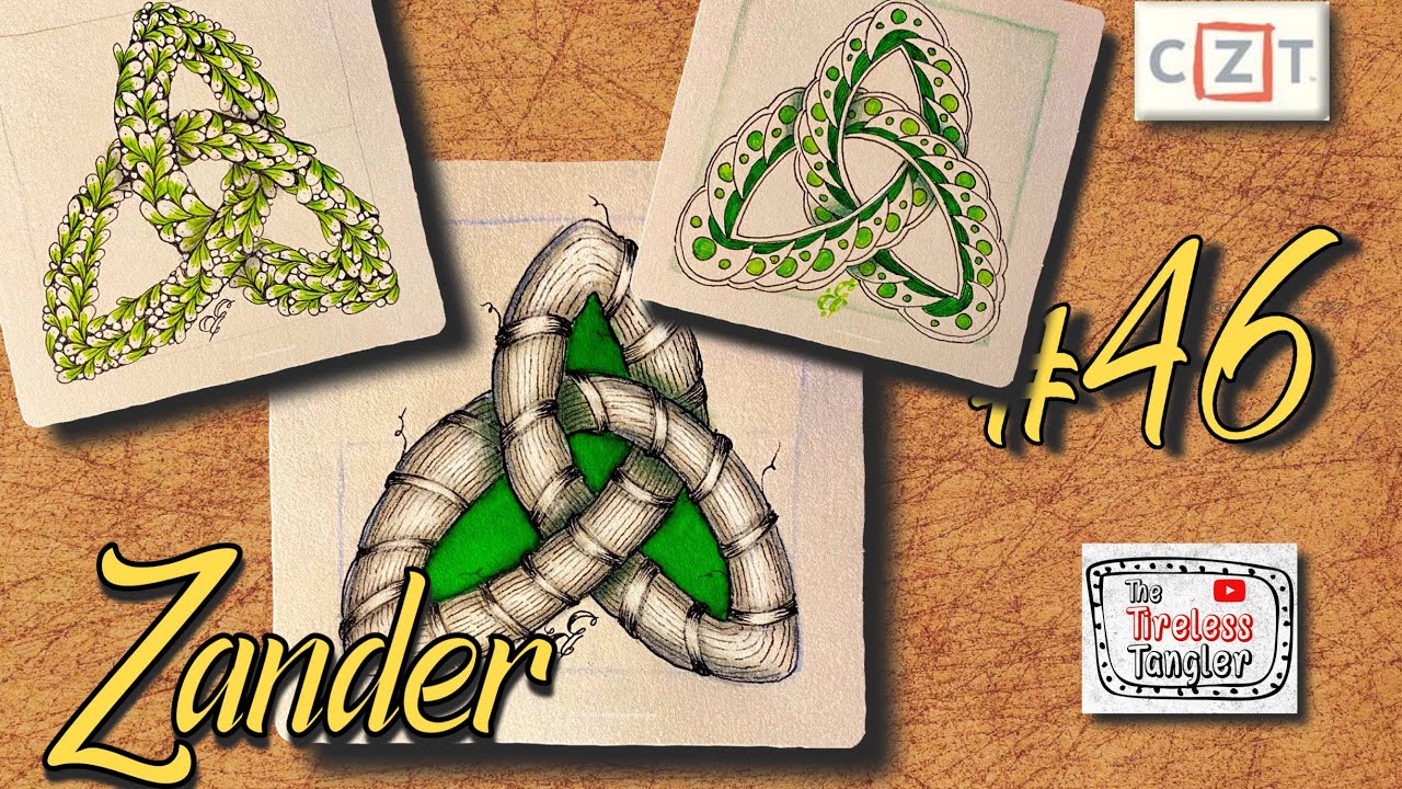TRIQUETRA KNOT & ZANDER || 100 Days of Zentangle ® 2021 || Day 46