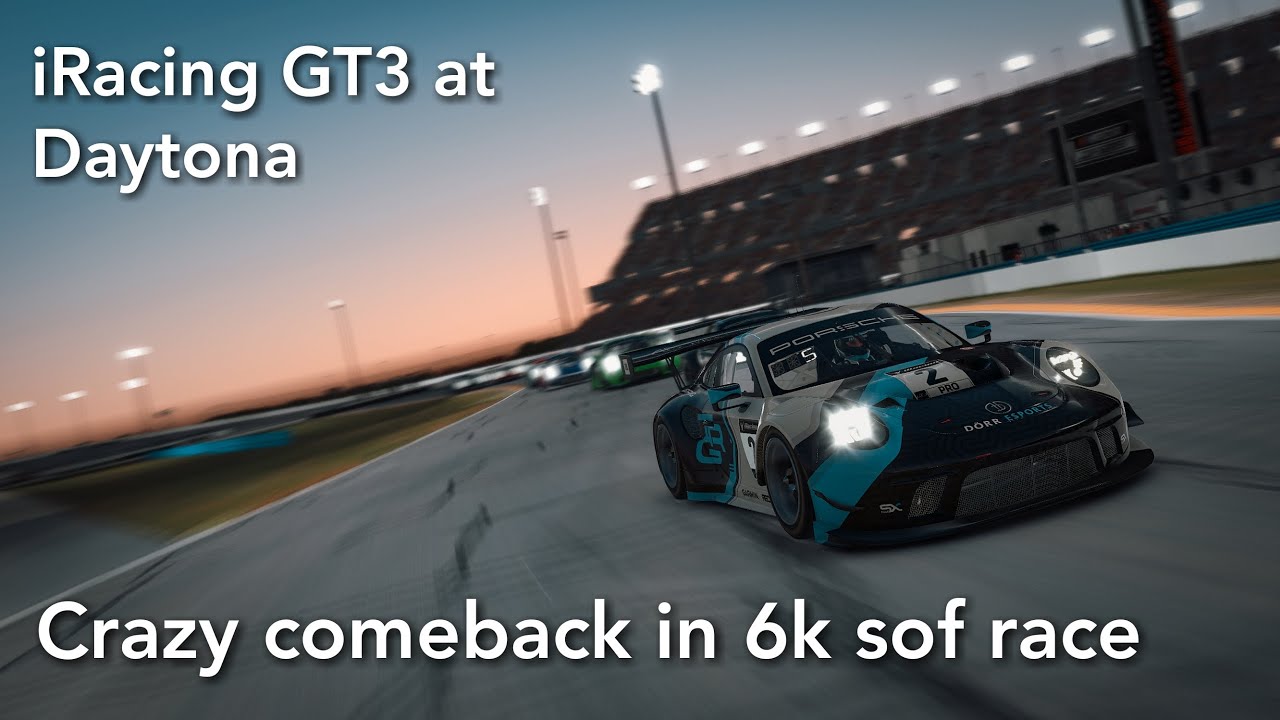 iRacing GT3 at Daytona | Craziest comeback ever in 6k sof race from P22 to P?