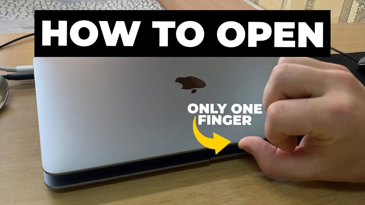 How To Open Macbook With One Hand (Air, Pro) | One finger