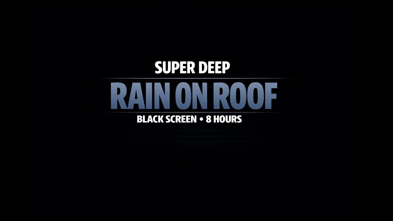 Rain Sounds for Sleeping on a Roof • 8 Hours • Black Screen • No Ads