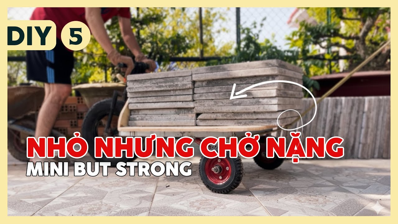Tự làm xe đẩy hàng nặng mini👉DIY  Mini Heavy Duty Cart