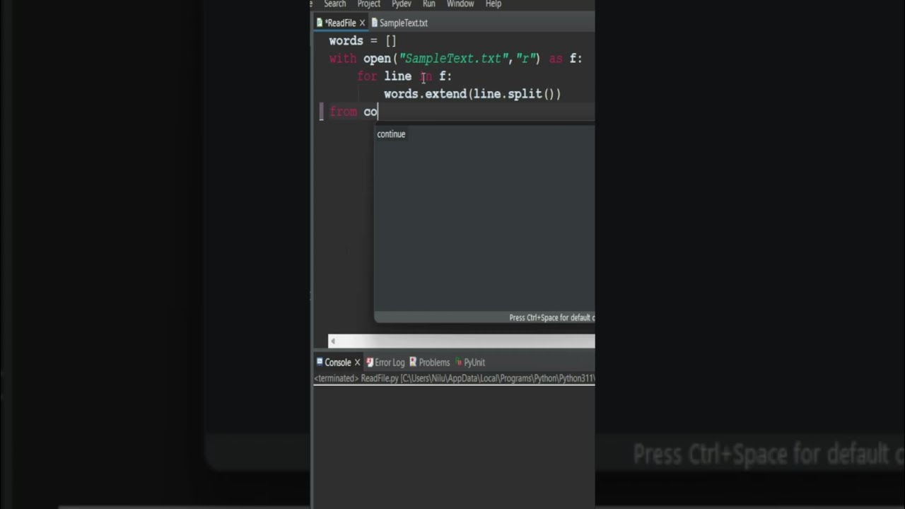 Python code to Count Most Frequent Words in a File #shorts #viral #python  #learntocode