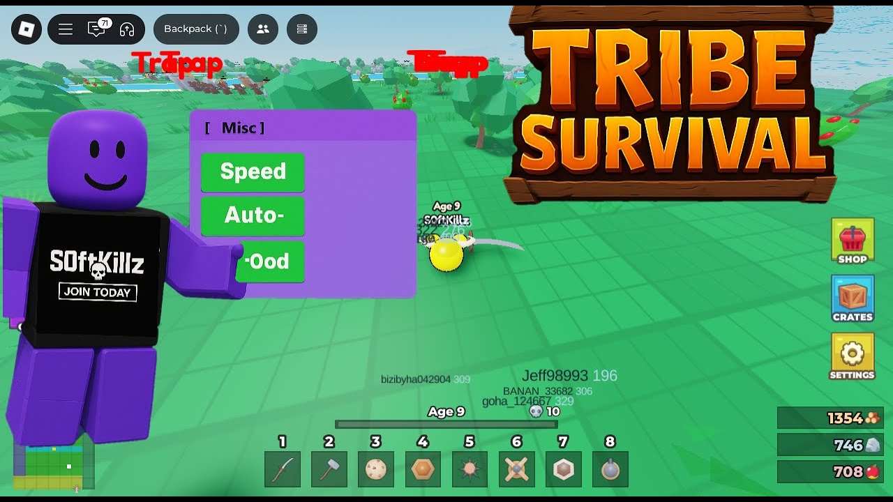 [NEW] TRIBE SURVIVAL SCRIPT | SPEED, TP AURA, ESP & MORE