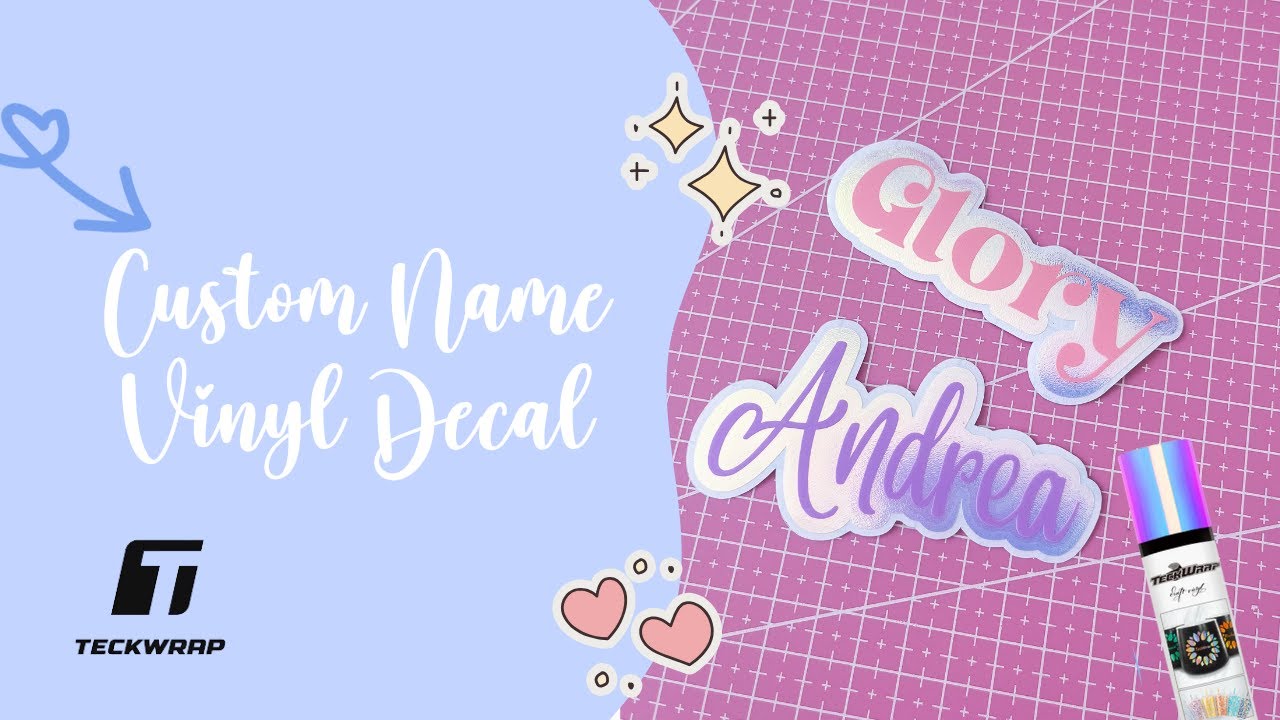 Create Name Decals Using TeckWrap Adhesive Vinyl
