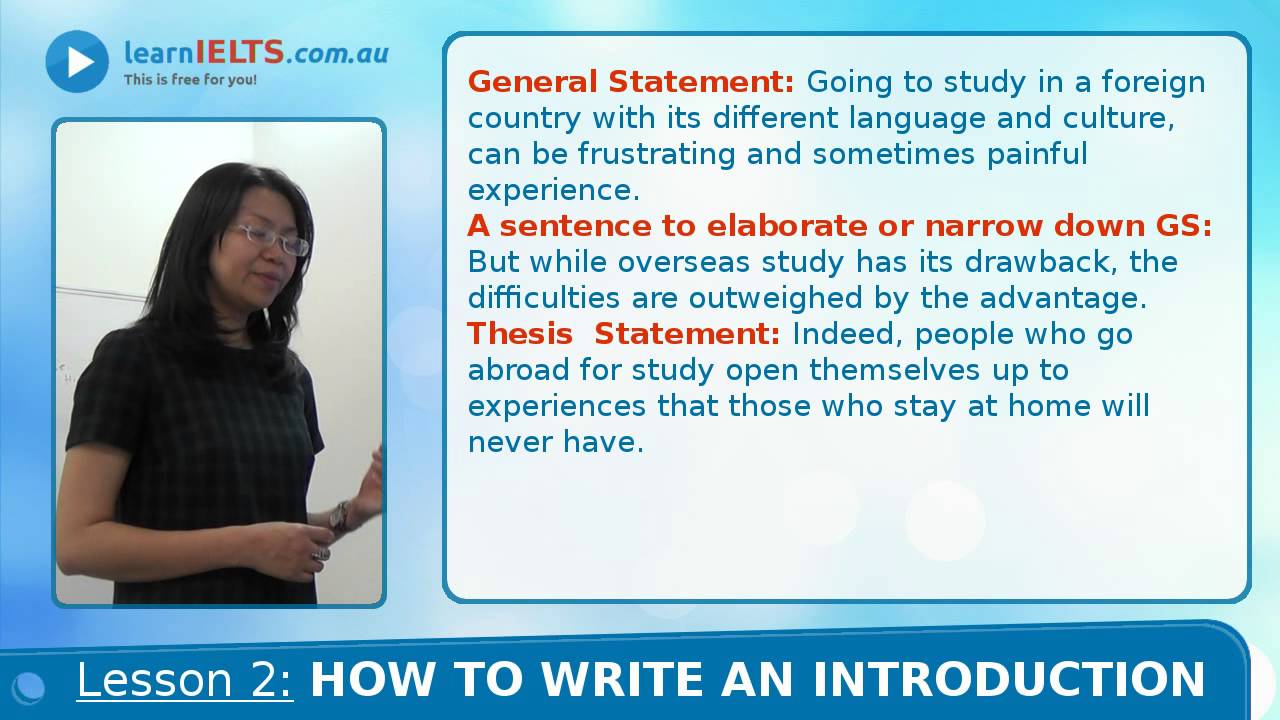 [IELTS WRITING] Lesson 2b: HOW TO WRITE  INTRODUCTION