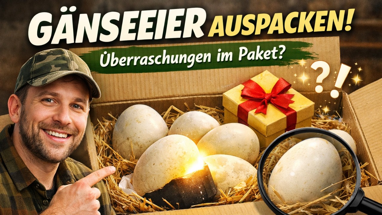 Geheimnisvolle Gänseeier auspacken ! Was steckt im Paket ?