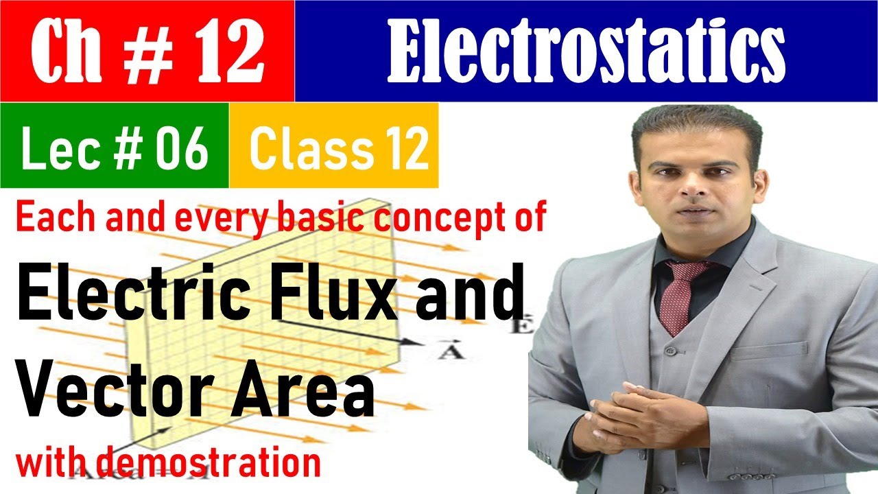 Electrostatics |Best Concept of Electric Flux and Area Vector In Urdu/Hindi - Physics Class 12