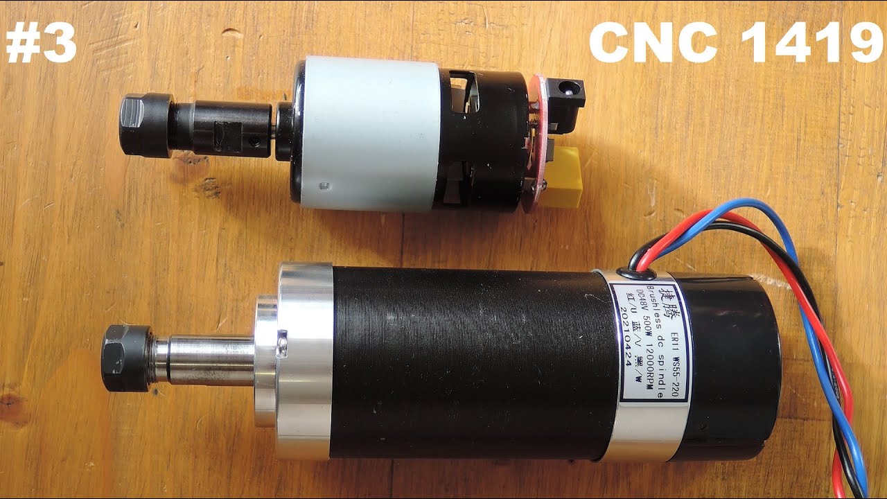 #3. CNC 1419 - Замена шпинделя у станка с ЧПУ CNC 1419 на 500-ватный