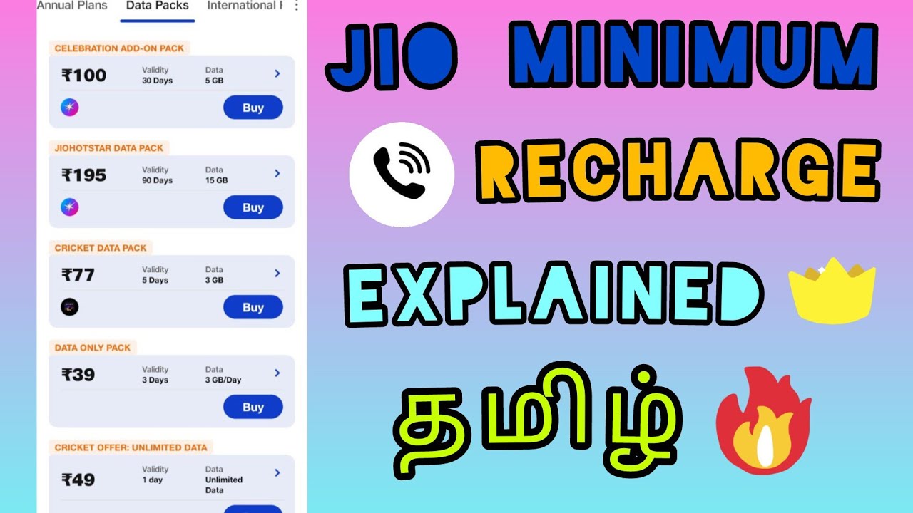 Minimum Recharge For Jio Sim Outgoing Calls and Sms Tamil | TTS TECH TAMIL SATHISH