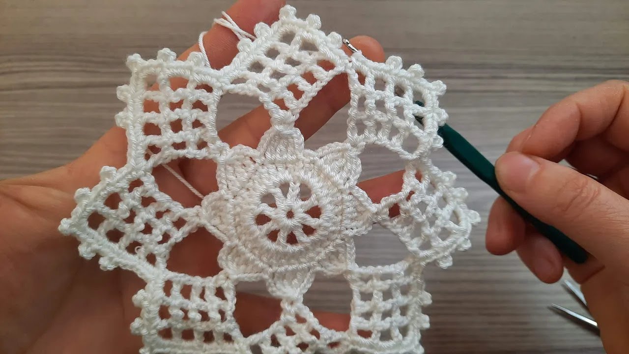 FANTASTIC Very Easy Beautiful Flower Crochet Pattern Knitting Lace Tutorial for beginners Tığ işi