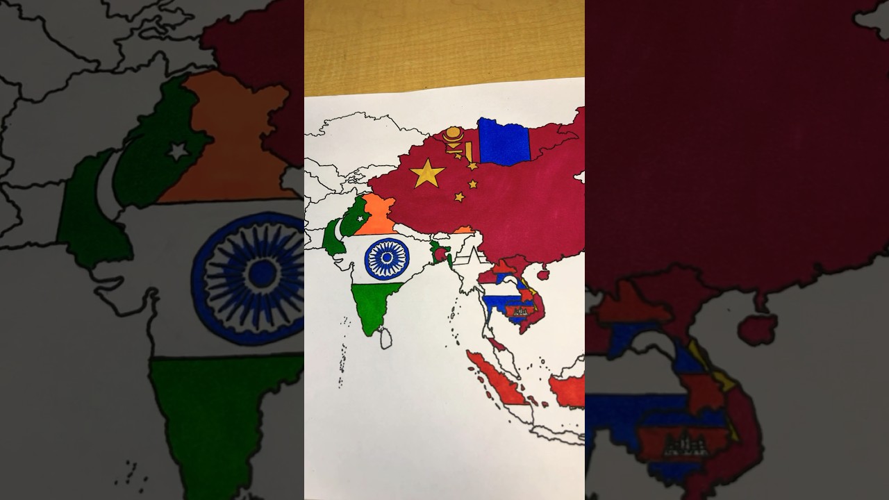 How to Draw MYANMAR&rsquo;S Flag! #map #myanmar #shorts