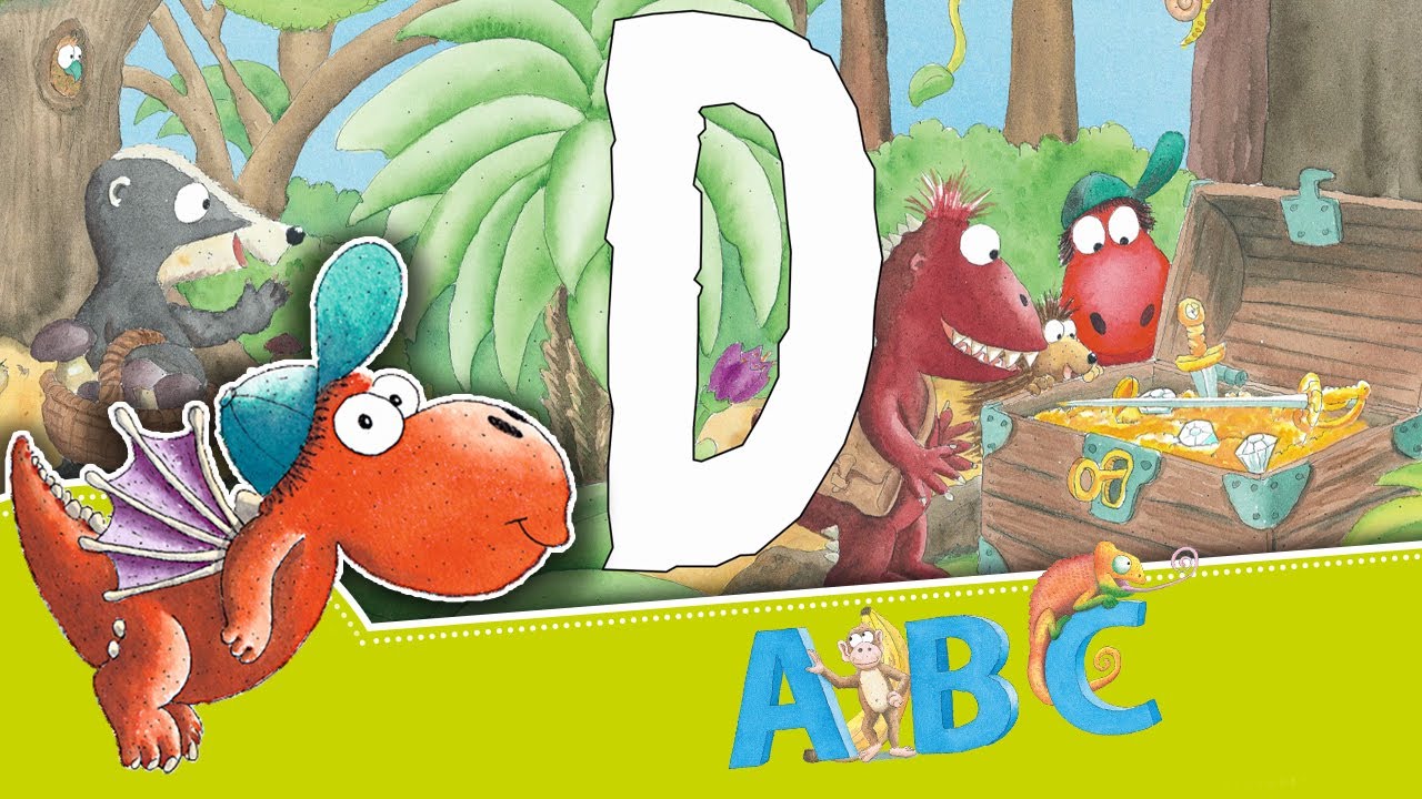 Der kleine Drache Kokosnuss und die Buchstaben: D  – Alphabet lernen – Lernvideo für Kinder