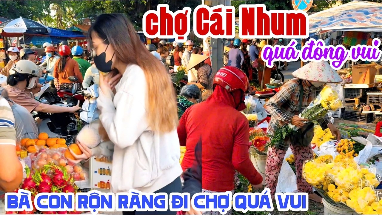 QUÁ VUI ĐÔNG NGHẸT CHỢ CÁI NHUM VĨNH LONG TẾT 2026 BÀ CON CHEN NHAU ĐI CHỢ MUA ĐỒ RÔM RẢ CẢ CHỢ KPVL