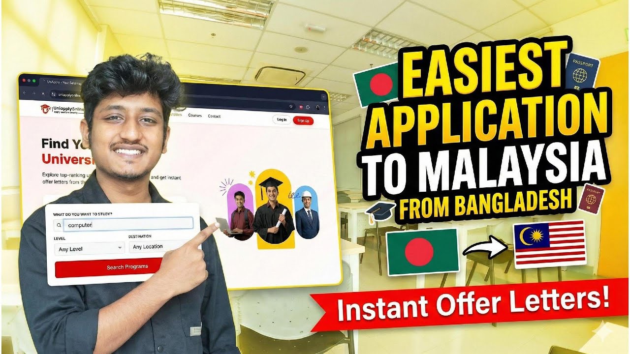 ঘরে বসে Malaysia Student Visa! ✈️ | How to Apply for Study in Malaysia 2026 (Step-by-Step)