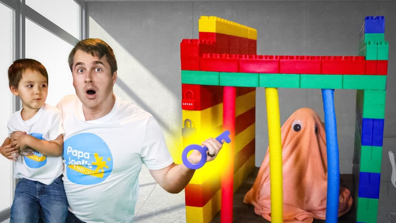 Baby Rainbow Ghost Escape Room Challenge and Who's at the Door on Halloween