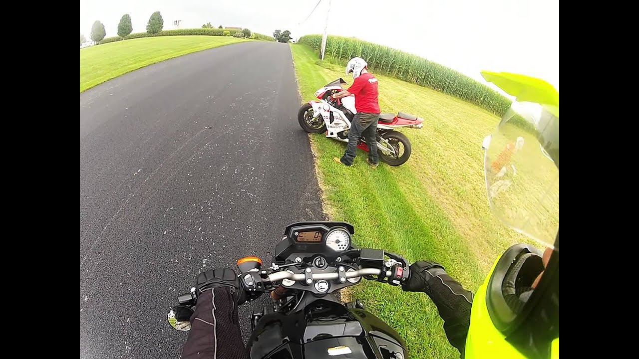 Blaine's cbr600rr wheelie crash