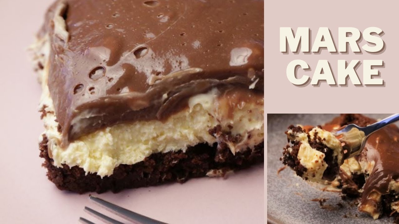 أسهل كيكة المارس Mars Cake ! ثلاث طبقات من السعادة ♥