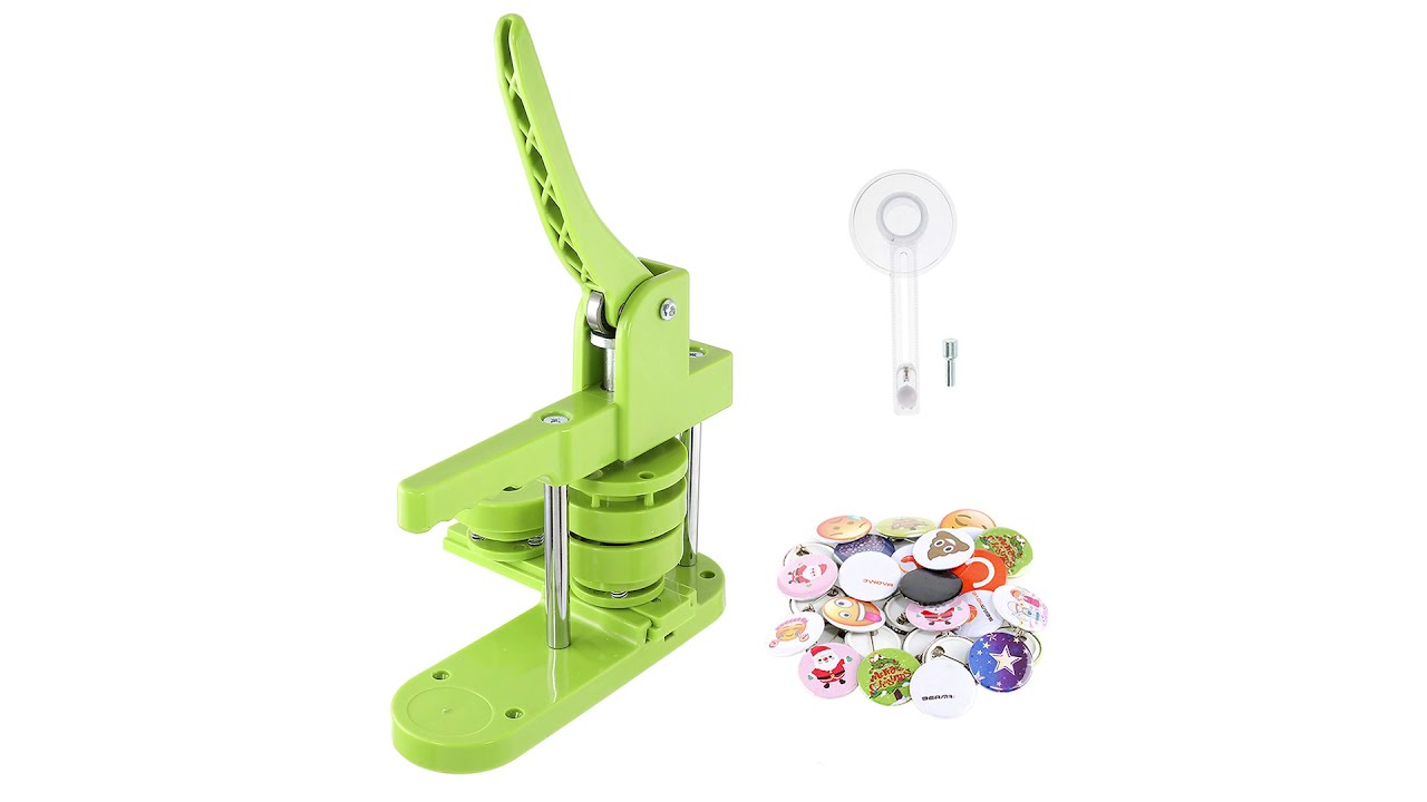 BEAMNOVA 58mm Plastic Button Maker Machine Sliding Round Pin Badge Maker Kit, 2.28 in (2-1/4 Inch)