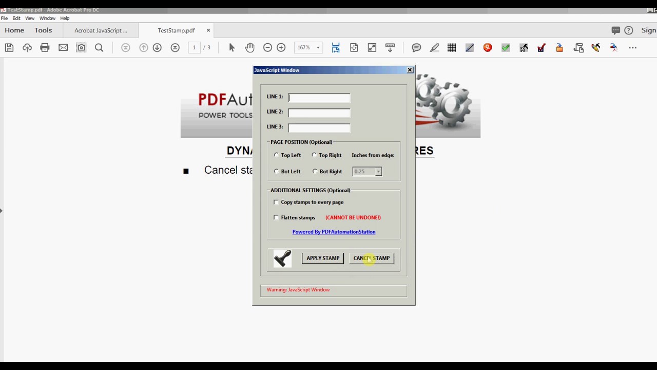 Dynamic Stamp Special Features
