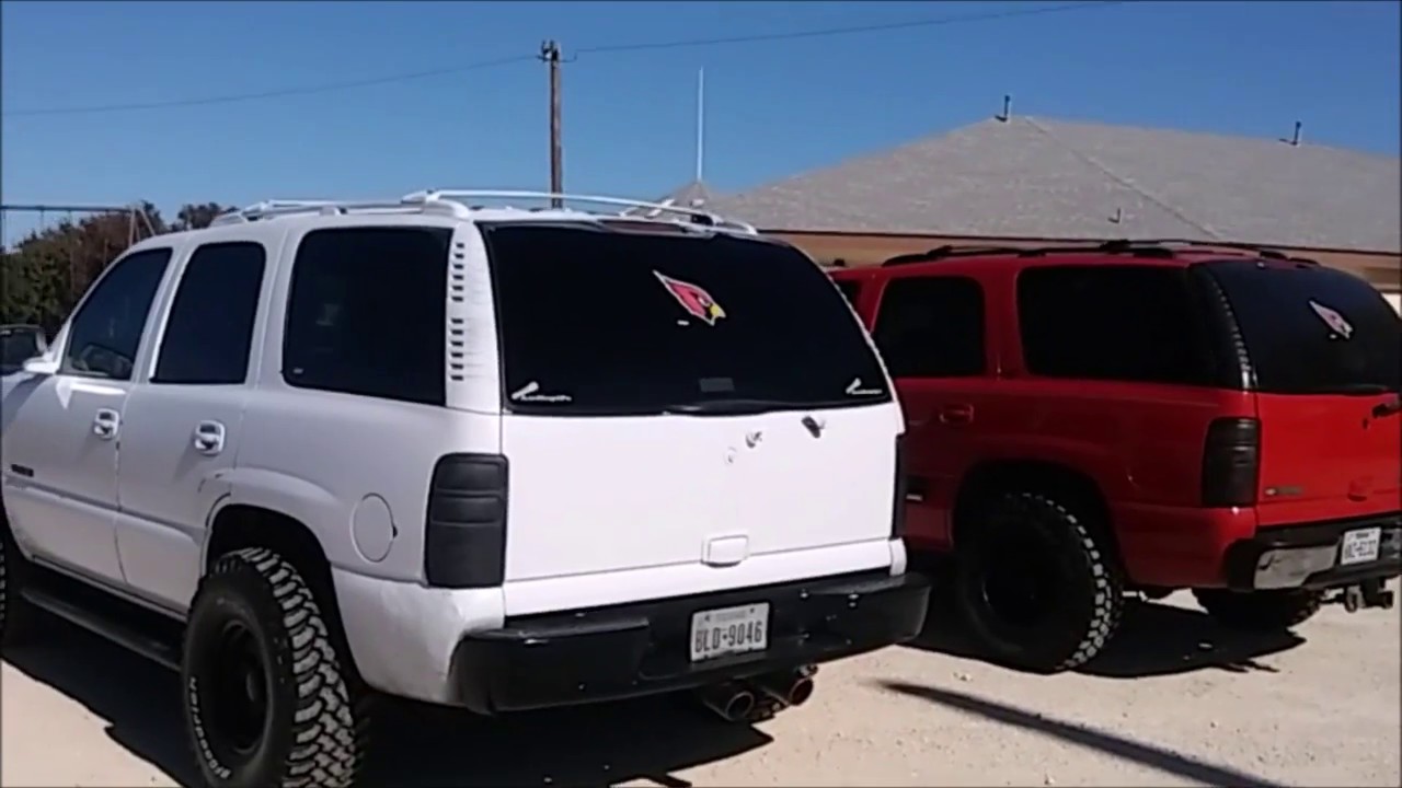 2 CHEVY TAHOES ON 33S
