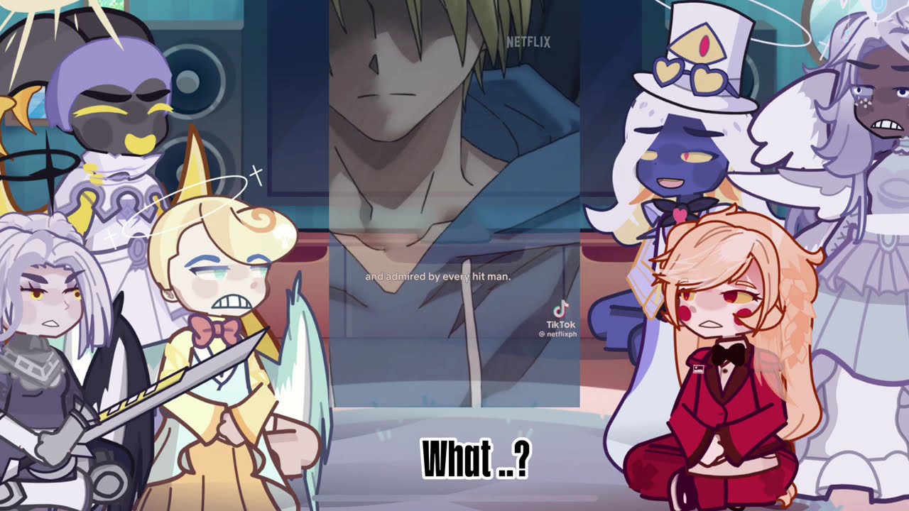 Hazbin Hotel Angels react to sakamoto | sakamoto days| Lucifer | Gacha life 2