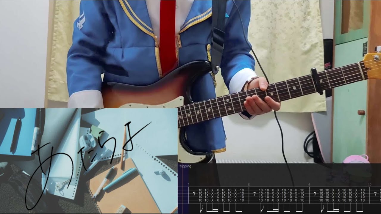 [TAB譜] あたらよ「ツキノフネ」暗殺教室第１期再放送ED 杭州草莓音乐节 ver. Guitar cover